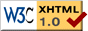 icon of XHTML 1.0 W3C validity