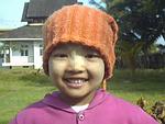 little girl with radiant face