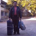 The future monk and his luggage