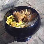 6th ascetic practice Monk's bowl, with mixed food (sweet and salt)
